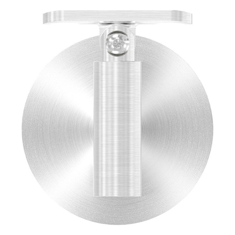 Sensa Design 2, pour tube 42,4mm, pour montage sur verre, avec articulation pour inclinaison, V2A