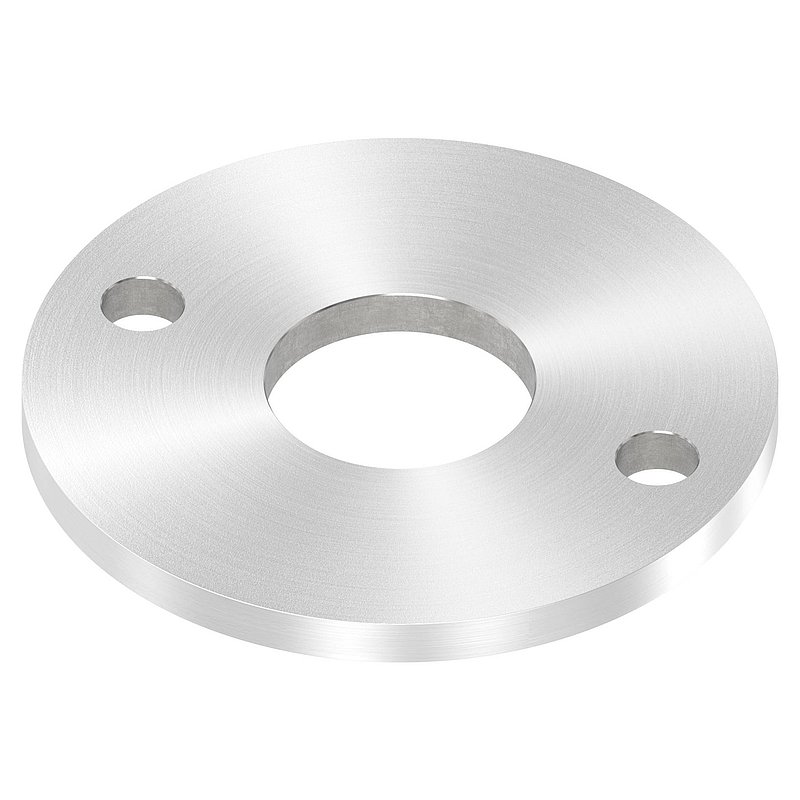 Plaque d'ancrage Ø 120x8mm, avec ponçage circulaire, V2A