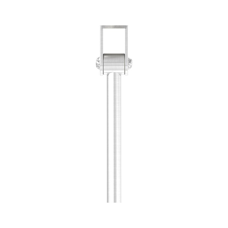 Pin with connecting plate and joint for LED handrail, AISI304
