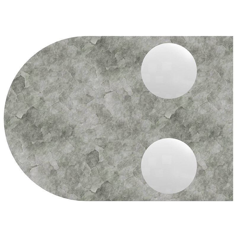 Pince à verre modèle 30, jonction: 48,3mm, zinc brut