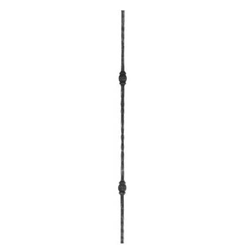 Knubbelstab 13x13mm, gehämmert, H: 1250mm
