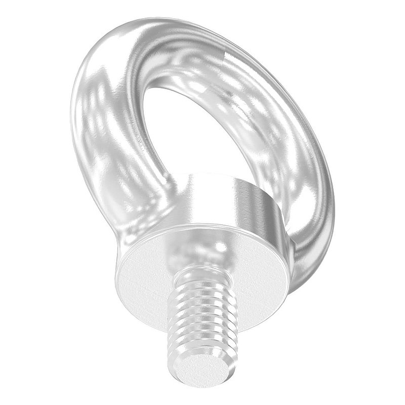 Anneau de levage fileté M8 DIN 580, fer rond : Ø 8mm, V4A