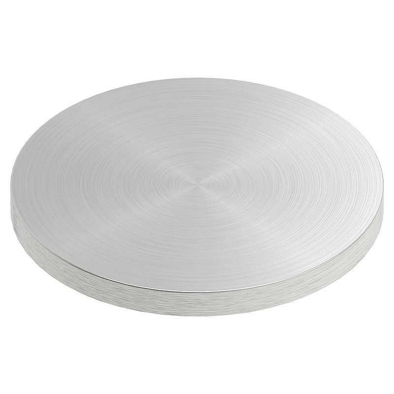 Round plate Ø 50x4mm, with round grinding, AISI304