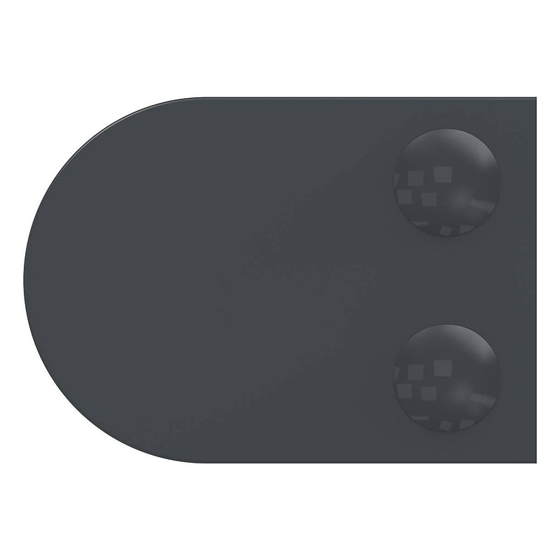Pince à verre mod. 38, raccord droit, zinc brut thermolaqué RAL 7016 mat