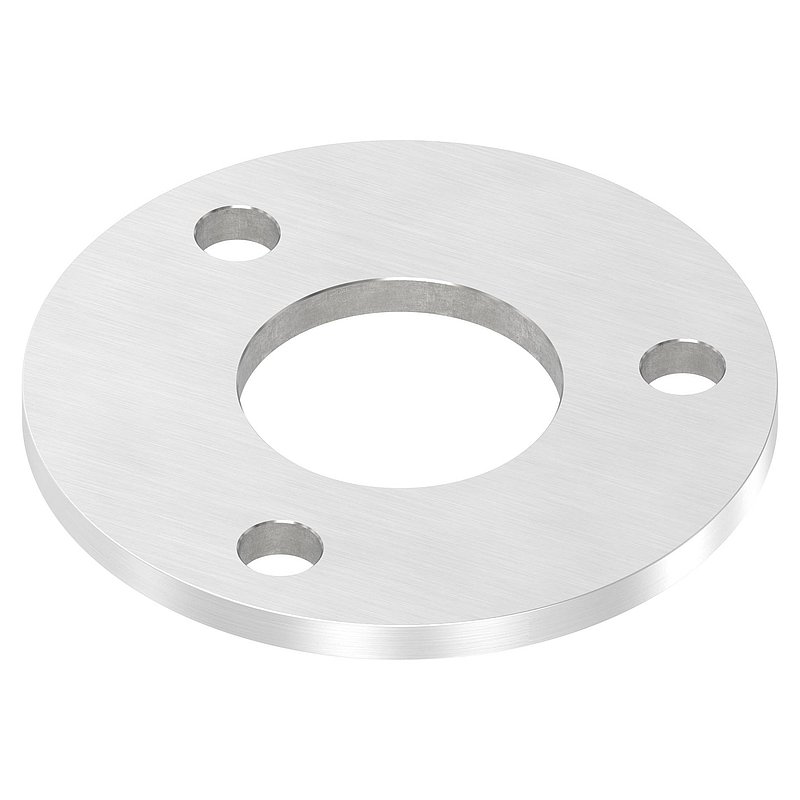Ankerplatte Ø 100x6mm, mit Längsschliff, V4A