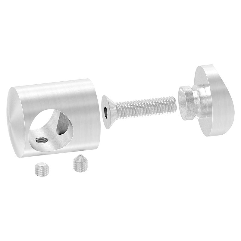 Querstabhalter für 42,4mm Rohr, 16,2mm Bohrung, V2A