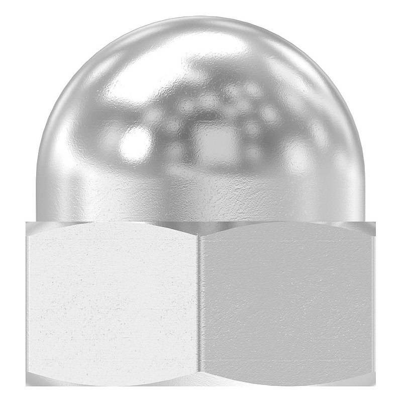 Hexagon cap nut M10, DIN 1587, AISI304