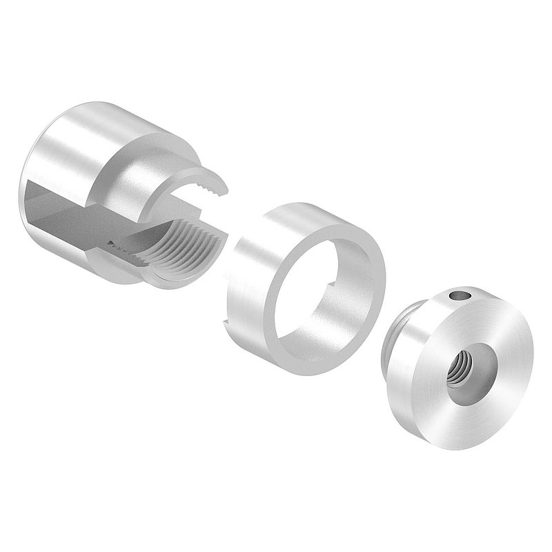 Brenk Grundhalter für Flachstäbe 20x8mm, V2A