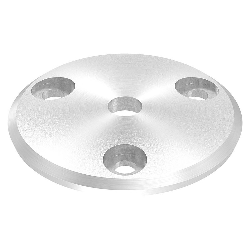Round disc, Ø 68x5mm, domed, with round cut, AISI304