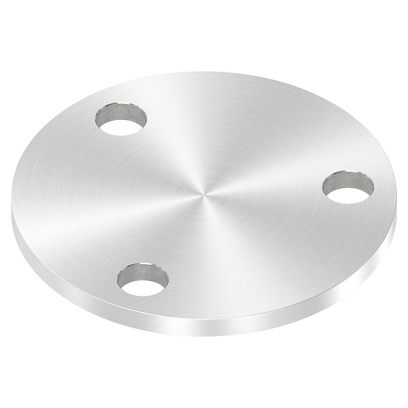 Anchor plate Ø 100x6mm, with round grinding, AISI304