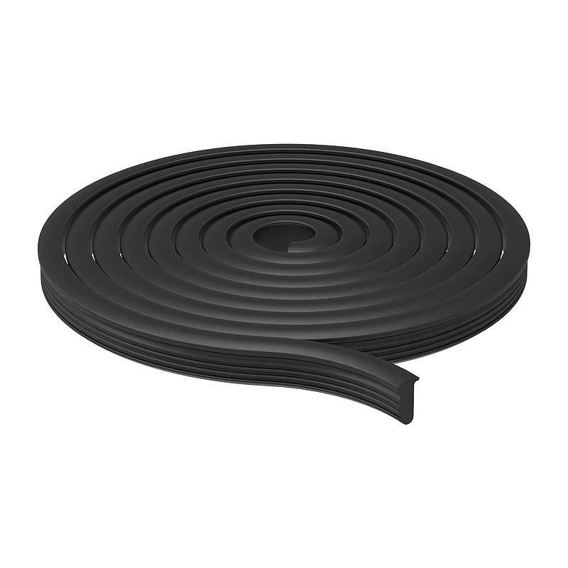 Abschlussdichtung, EPDM, 6000mm, schwarz