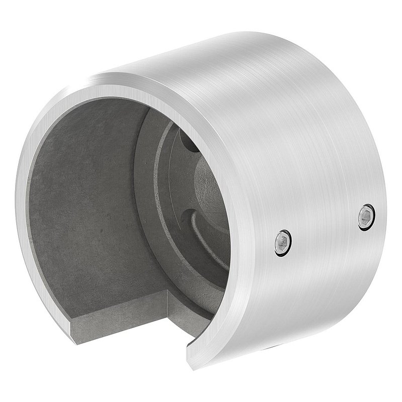 Embase murale pour tube à fond de gorge Ø 48,3mm, droite, V4A