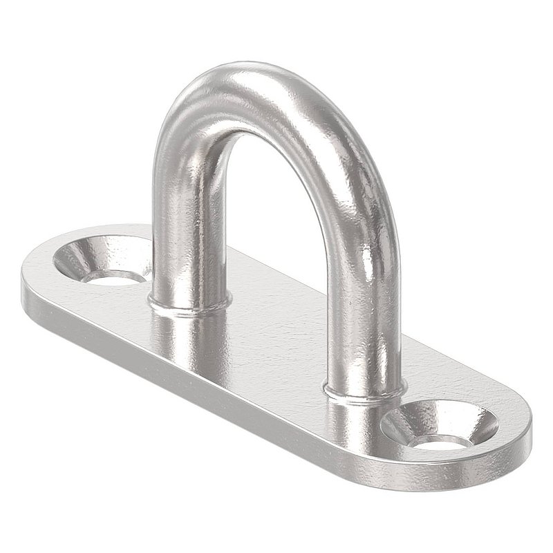 Fixing eyelet with oval plate AISI316