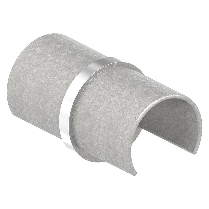 Rohrverbinder für LED-Nutrohr 42,4mm, V2A