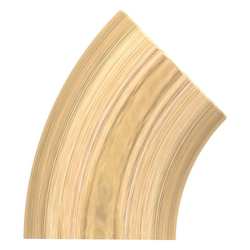 Coude à 45° pour main courante en bois de chêne, Ø 42,4 mm