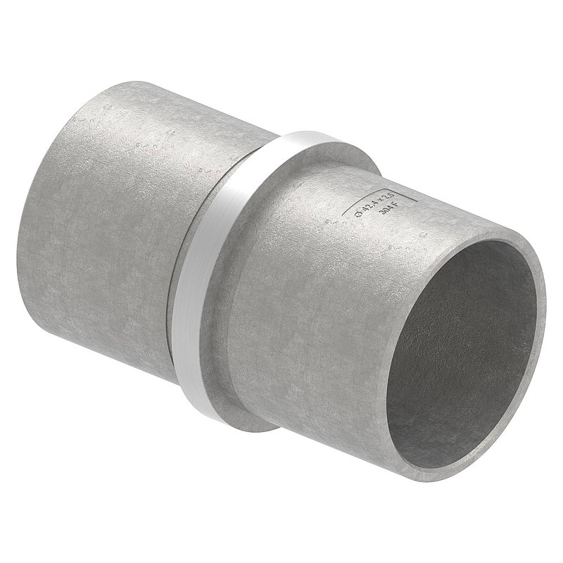 Verbindungsstück für Rohr 42,4x2,5mm, V2A