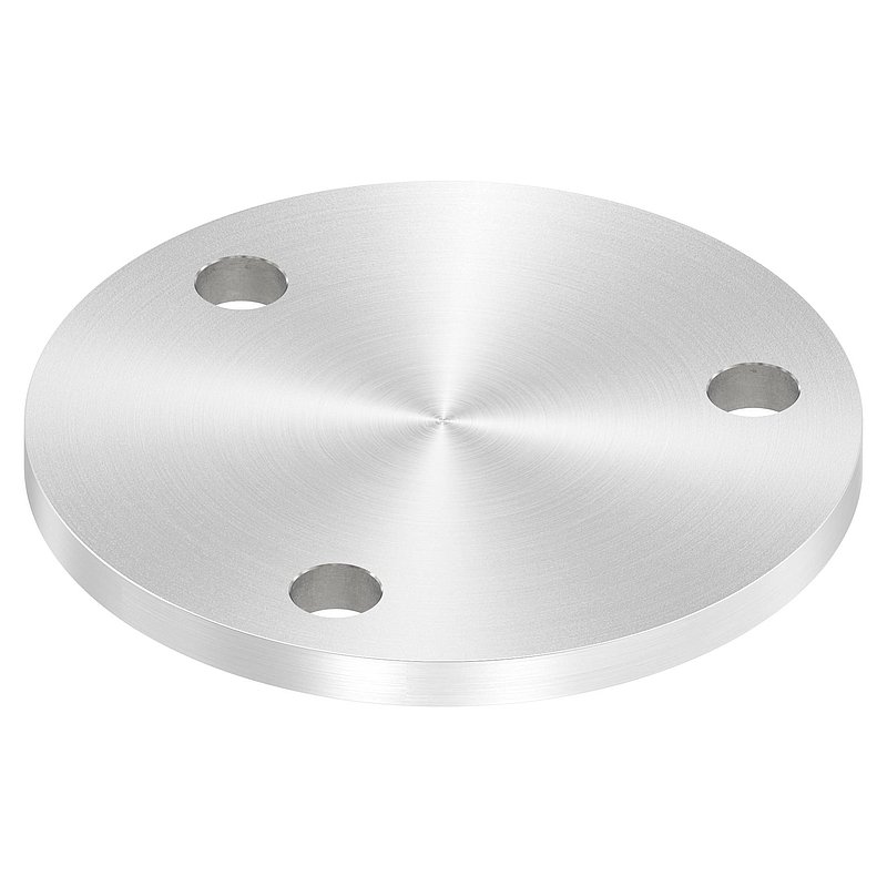 Anchor plate Ø 120x8mm, with round grinding, AISI304