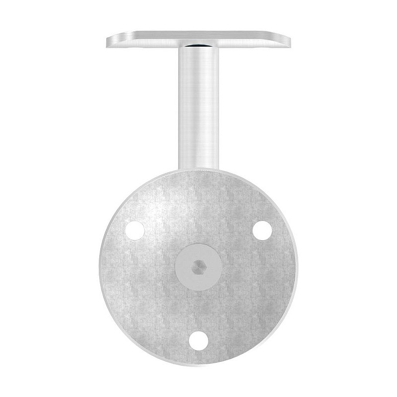 Handlaufhalter mit Handlaufanschlussplatte 42,4mm (Ronde und Bügel verschraubt), V2A