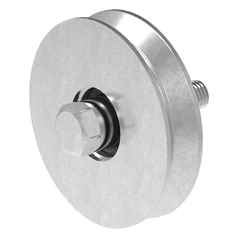 Schiebetorrolle mit V-Rille