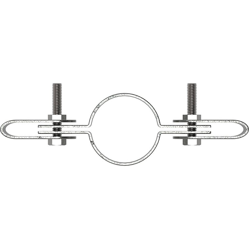 Halter beidseitig, für Rohr Ø 42,4mm