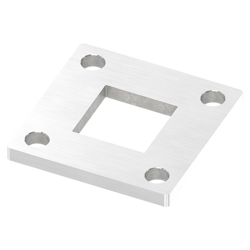 Anchor plate, 68x68x6mm, with longitudinal grinding, AISI304