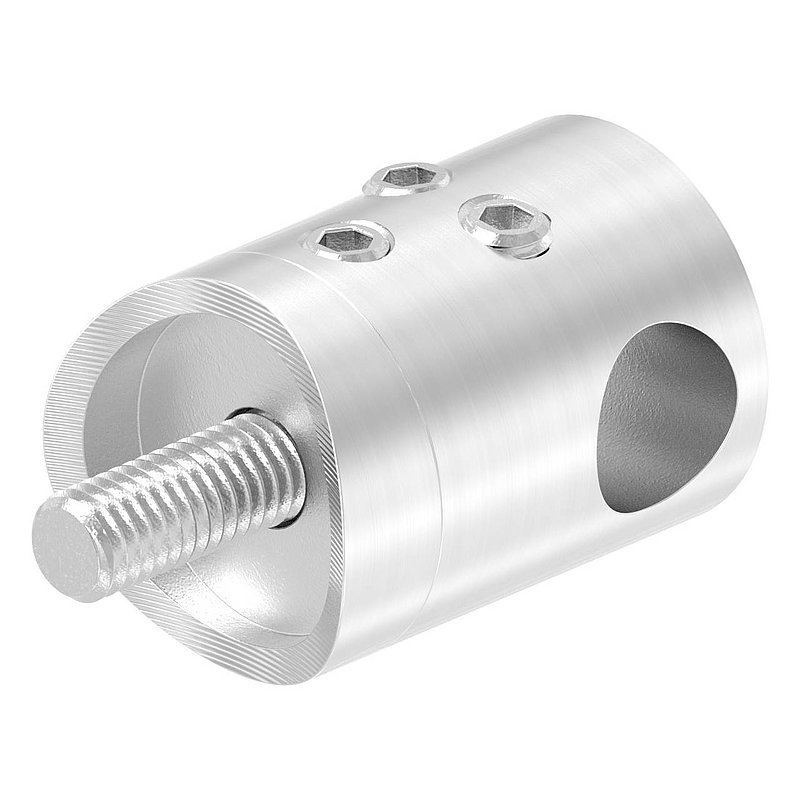 Querstabhalter zum Stoßen von 2 Rundeisen, 10,2mm Bohrung, V2A