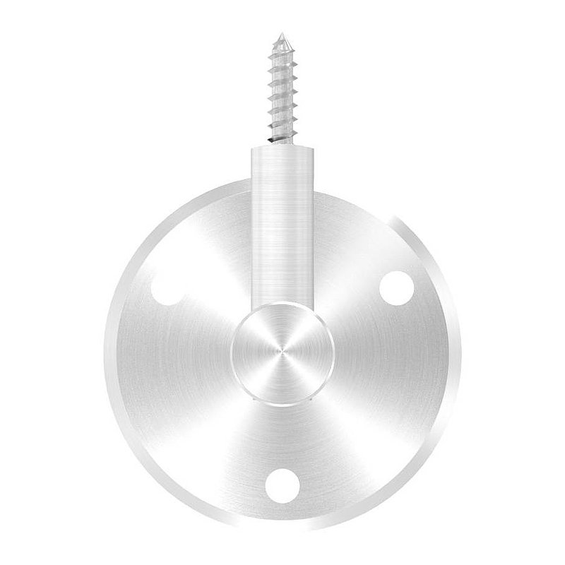 Handrail bracket for screwing on with wood screw (round bar and bracket screwed together), AISI304