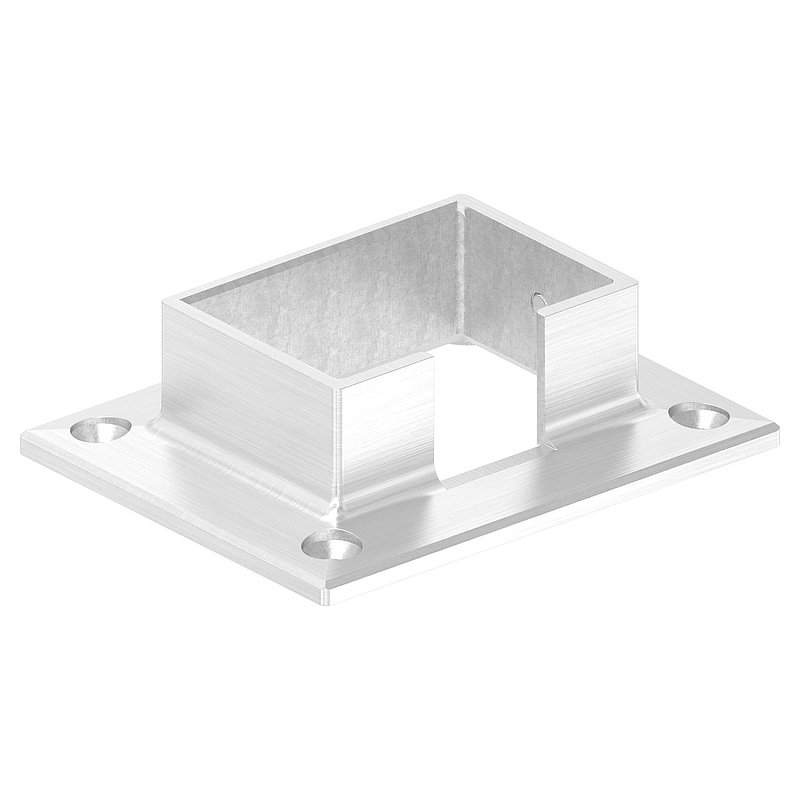 Embase murale pour tube à fond de gorge 60x40mm, V2A