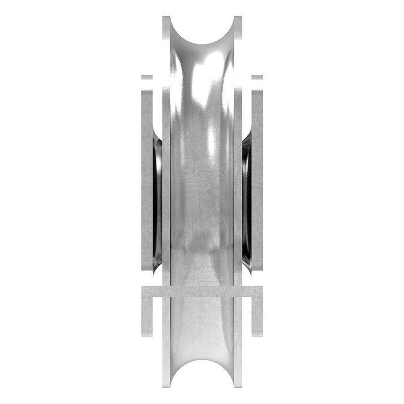 Sliding door roller with round groove