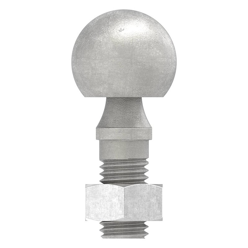 Kugelgelenk M14 x 2 mit Rechtsgewinde, ohne Schraube, V2A