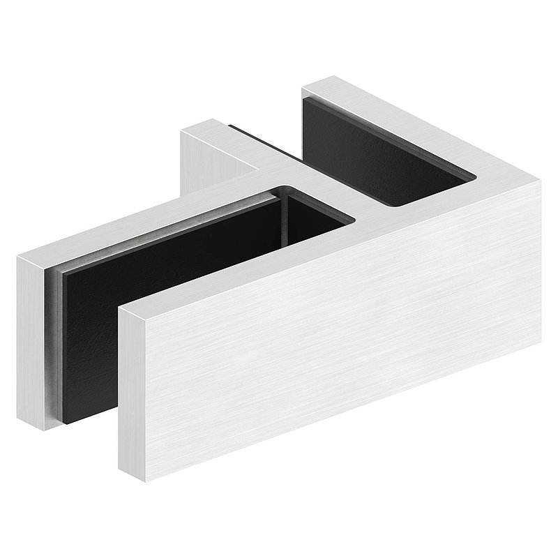 Glasverbinder 90°, für Glas 12 - 12,76mm, V4A