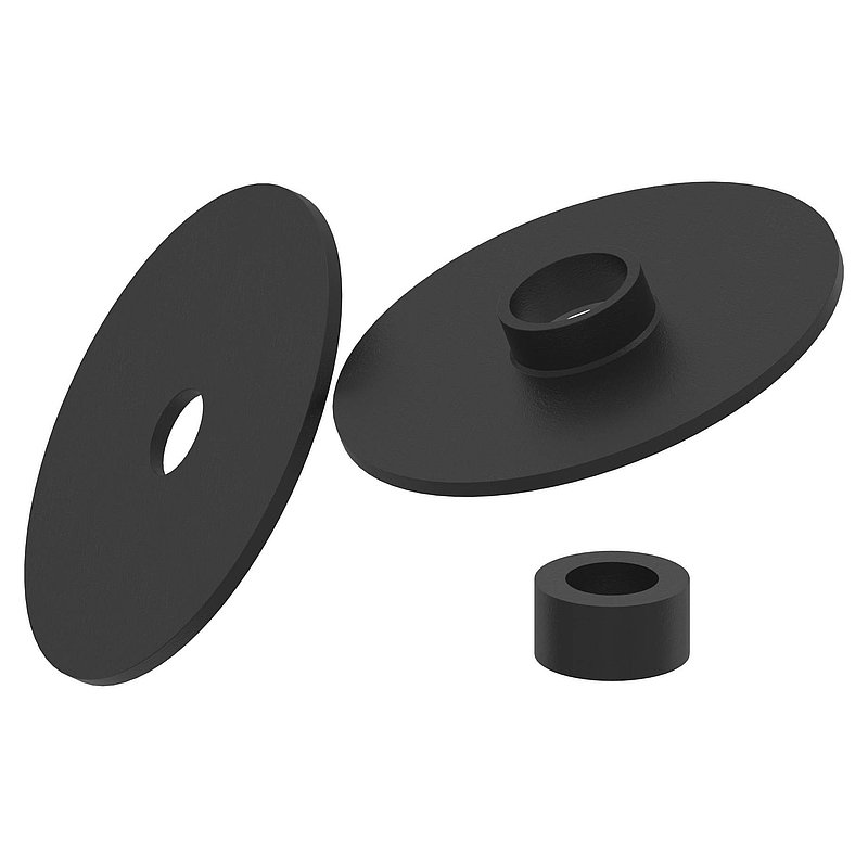Partie supérieure pour point de fixation 62mm, V2A