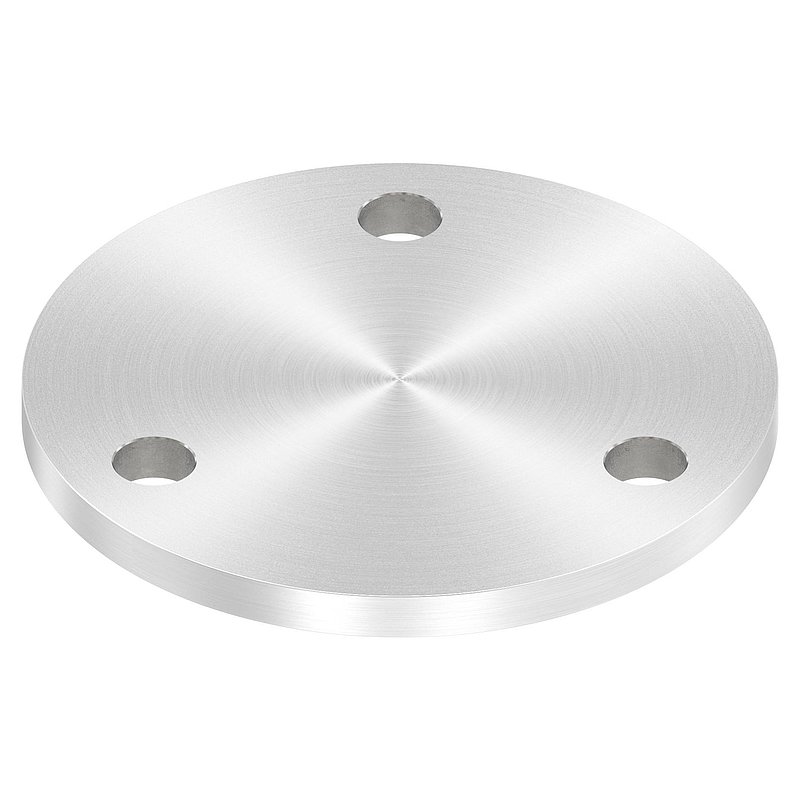 Anchor plate Ø 120x8mm, with round grinding, AISI304
