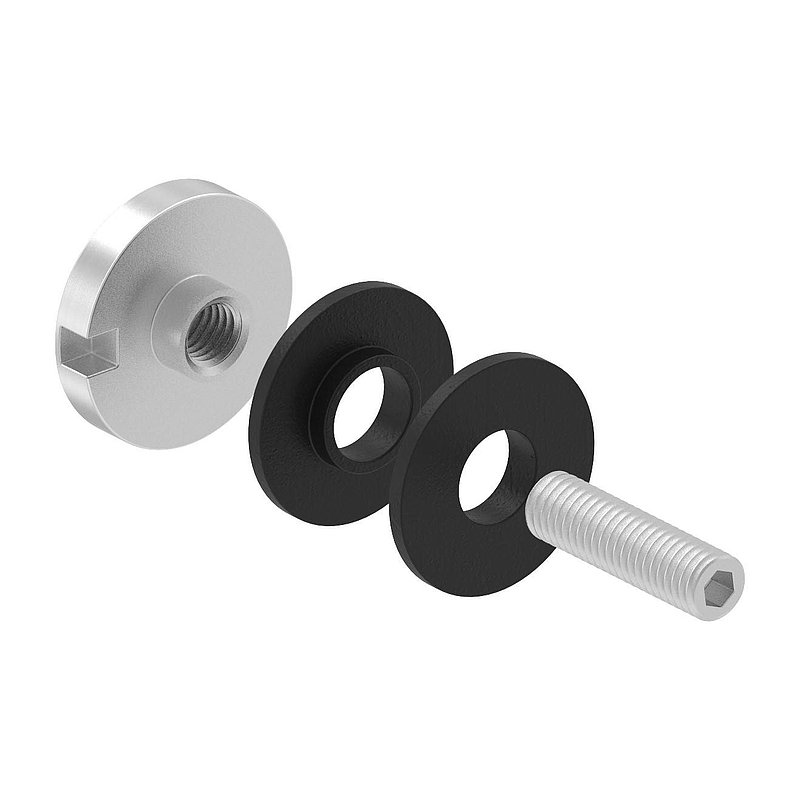 Point de fixation pour verre Ø 30mm, adapté pour les supports Brenk, V2A