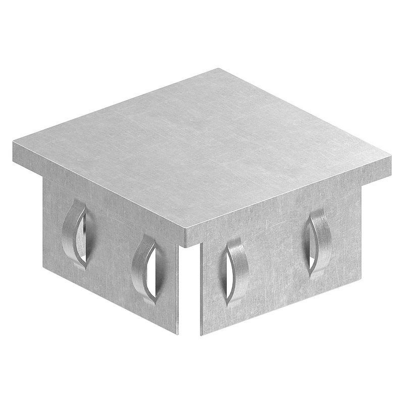 Stahleinschlagkappe, für Quadratrohr 60x60mm