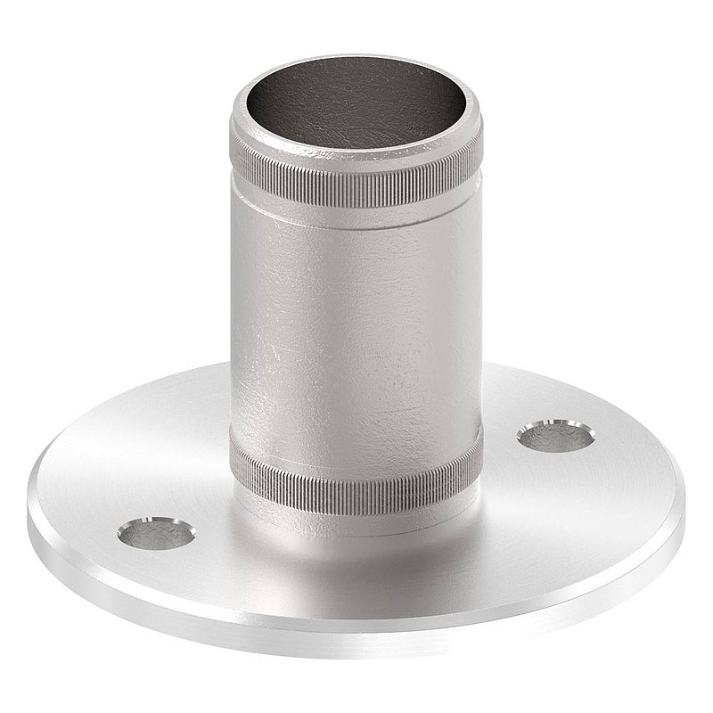 Wall and floor anchor with knurling, for tube 42.4x2.0mm, AISI316