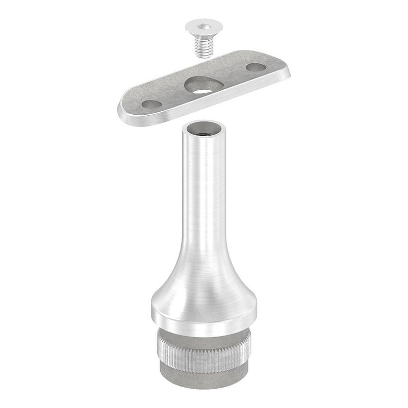 Rohrabschlussstopfen für Rohr 33,7x2,0mm, Handlaufanschlussplatte: 42,4mm, V2A