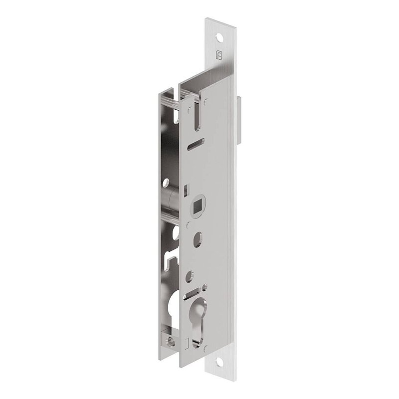 Galvanised tubular frame lock, spacing 72 mm galvanised, backset 35 mm
