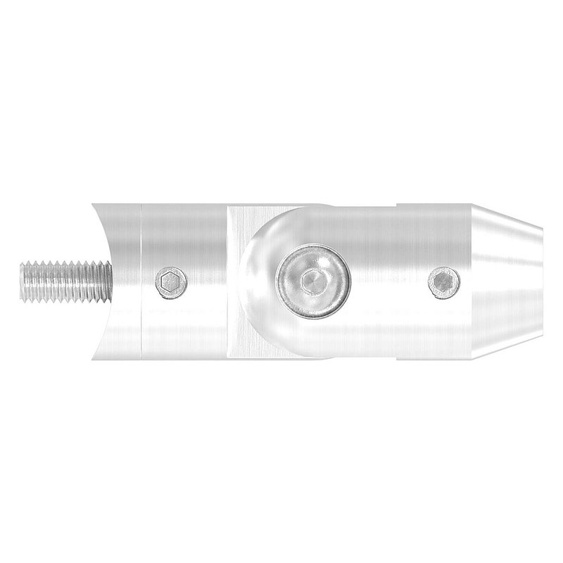 Cross bar holder with joint (for pushing from the front) 42.4 mm tube, 10.2 mm hole, AISI304