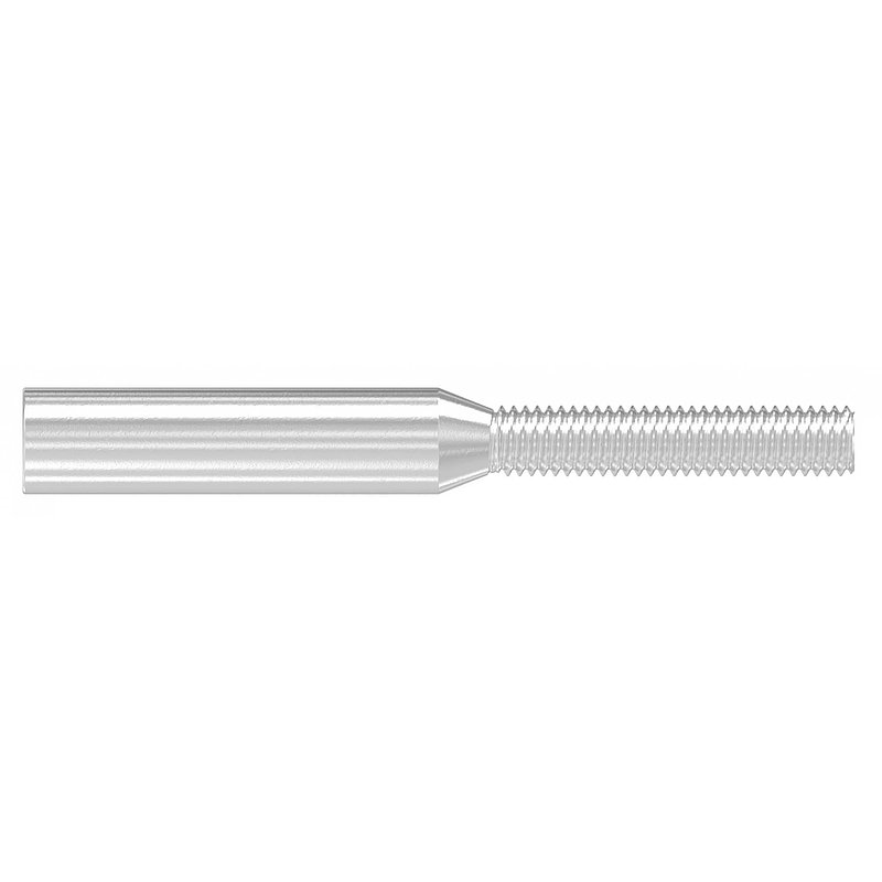 Threaded terminal for rope 6mm, AISI304