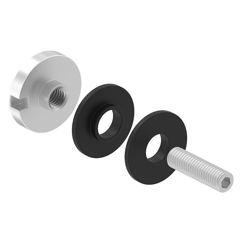 Glaspunkthalter Ø 30mm, passend zu Brenk-Halter, ALU