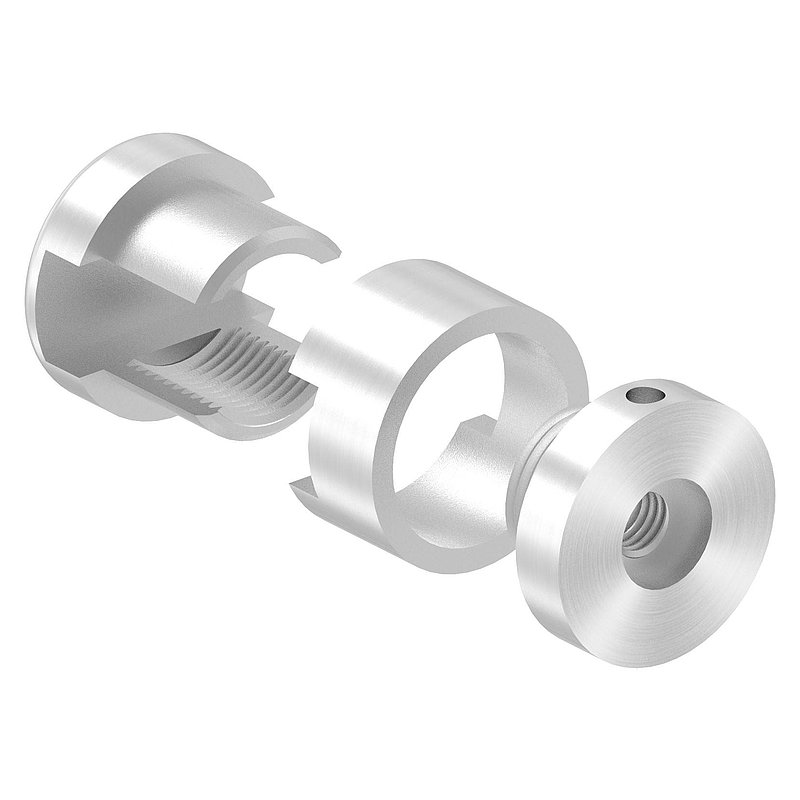 Brenk Grundhalter für Stäbe 12x12mm, V2A