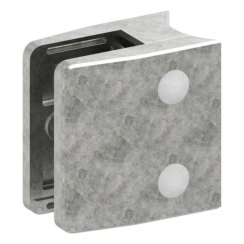 Glasklemme Mod. 35, Anschluss: 60,3mm, Zink roh