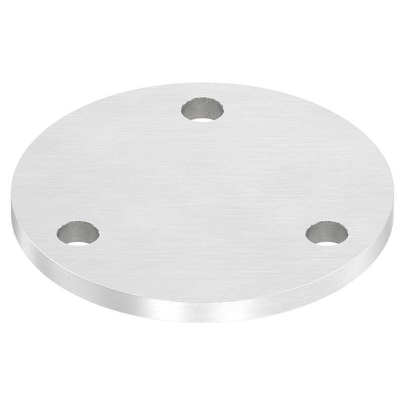 Anchor plate Ø 120x8mm, with longitudinal grinding, AISI304