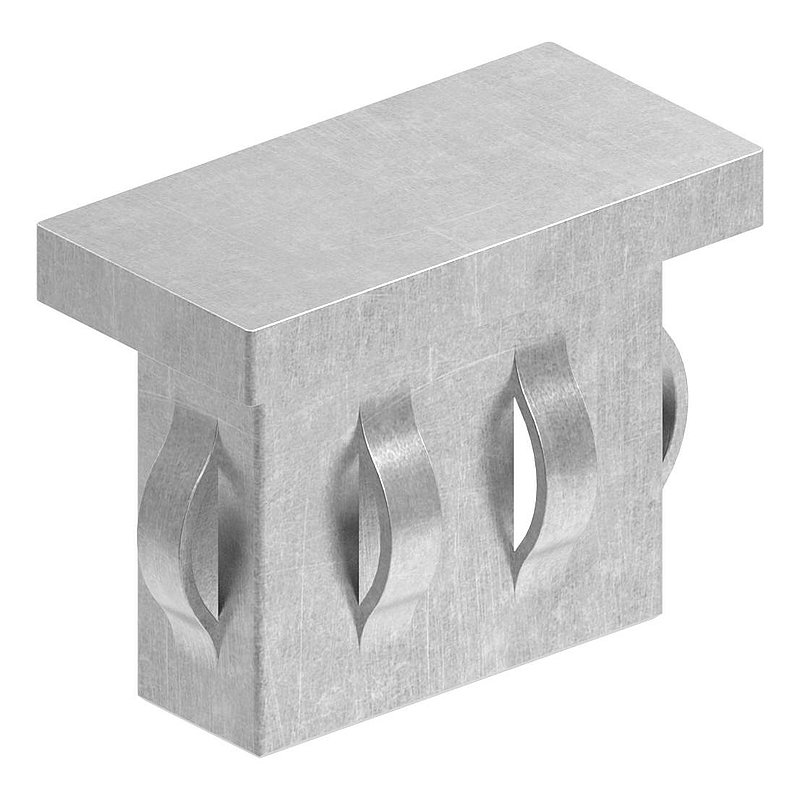 Steel end cap, for, rectangular tube 40x20mm