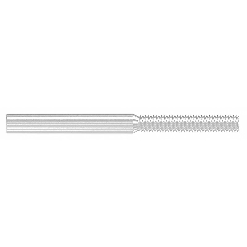 Threaded terminal for rope 3mm, AISI304