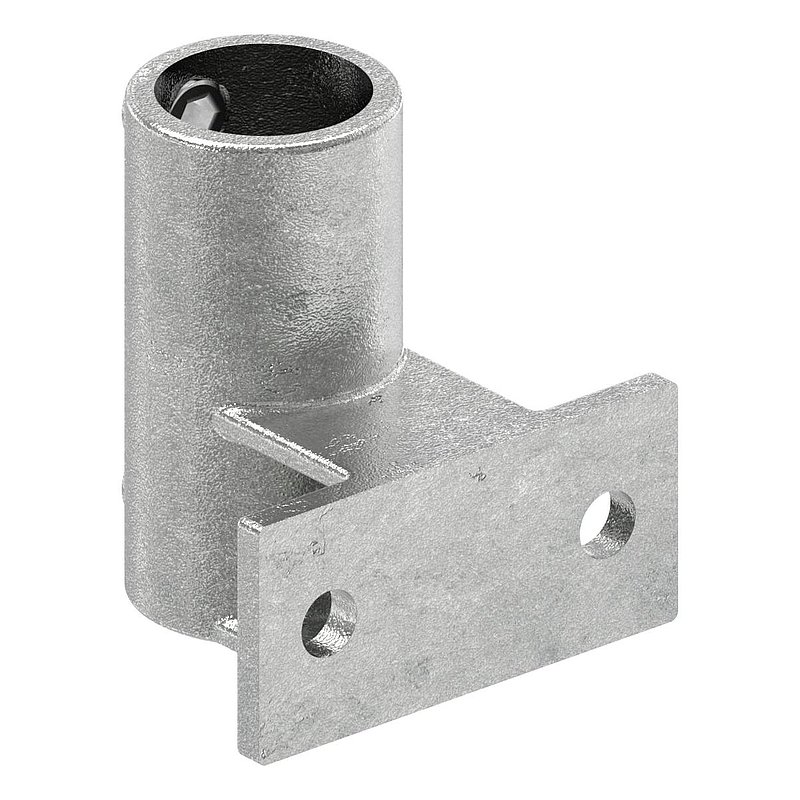 Wall bracket with 2 holes, for pipe Ø 42.4 mm