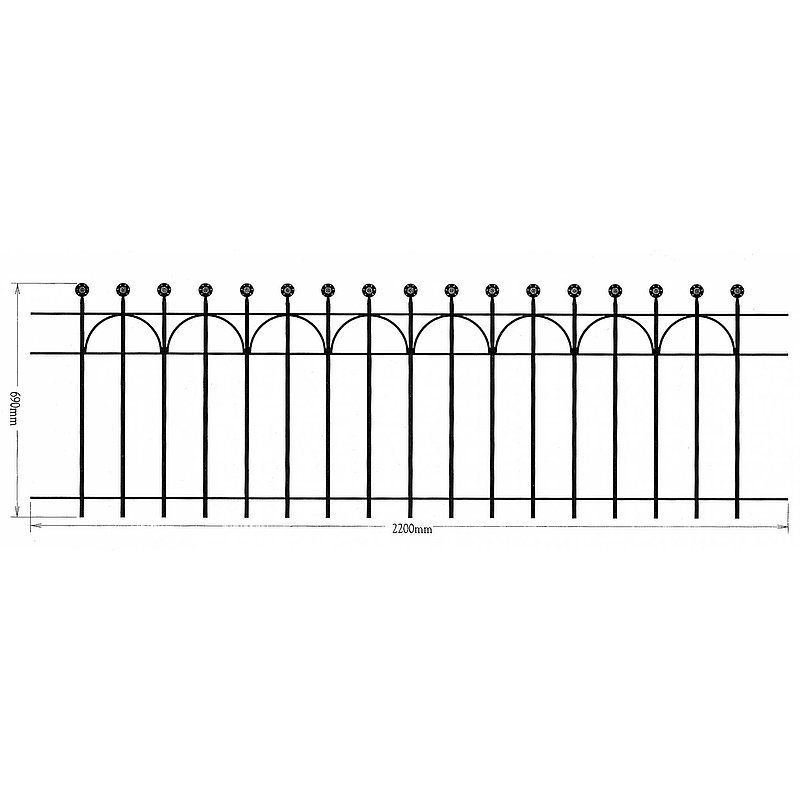 Fence panel, 690x2200mm