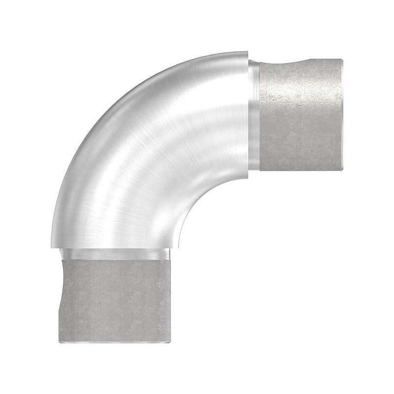 Tube coudé à 90°, réglable, pour tube Ø 33,7x2,0mm, V2A