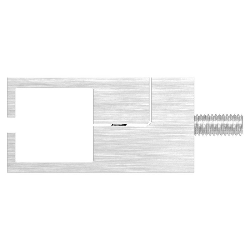 Holder for square clamping profile 20x20mm, connection: straight, AISI304